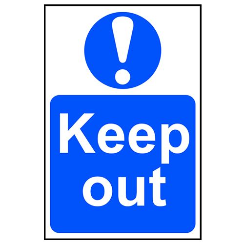 Keep Out Sign - RPVC, 200 X 300mm